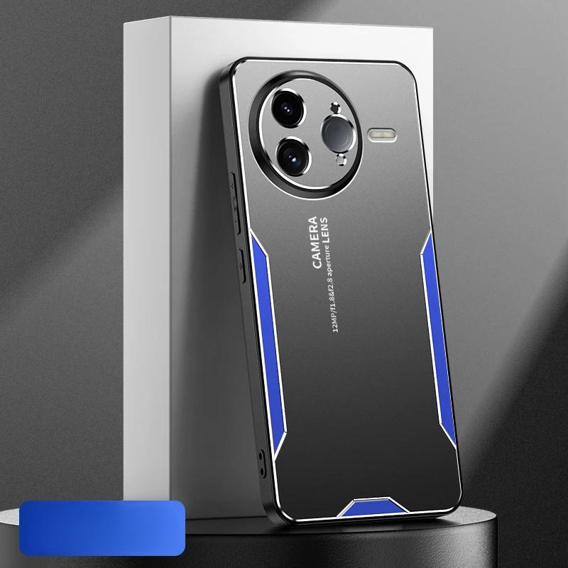 

Металлический матовый жесткий чехол для телефона POCO F7 Ultra F7ultra Защита объектива камеры Мягкий силиконовый бампер противоударный чехол для POCO F7 Pro F7Pro For POCO F7 ultra синий