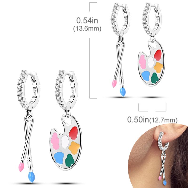 New Women Earrings Original 925 Silver Hoop Earrings Engagement Wedding Birthday Drop Earring Women Jewelry Gifts