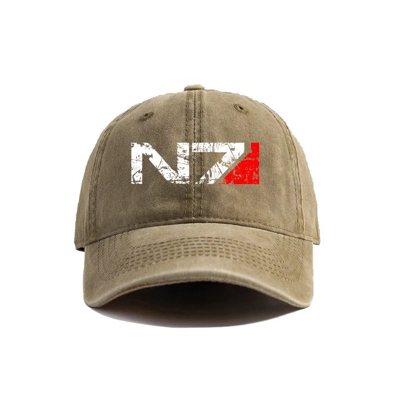 2026 Mass Effect N7 Baseball Caps Distressed Hats Cap Men Women Retro Outdoor Summer Adjustable N7 Hats Fashion