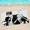 Pearl Boy BL Anime Microfiber Printed Beach Towel Mountain Climbing Yoga Beach Swimming Running Absorbent Soft Towel