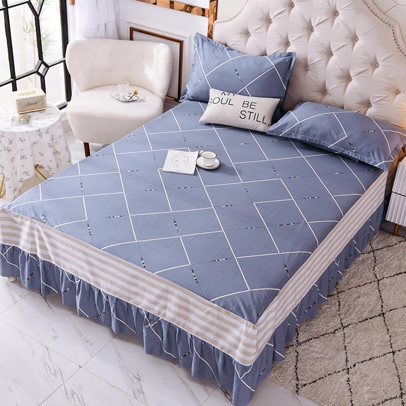 Home New Product Cotton Bed Skirt Mattress Cover Protective Cover Bedspread Cotton Single Double Single Bed Skirt