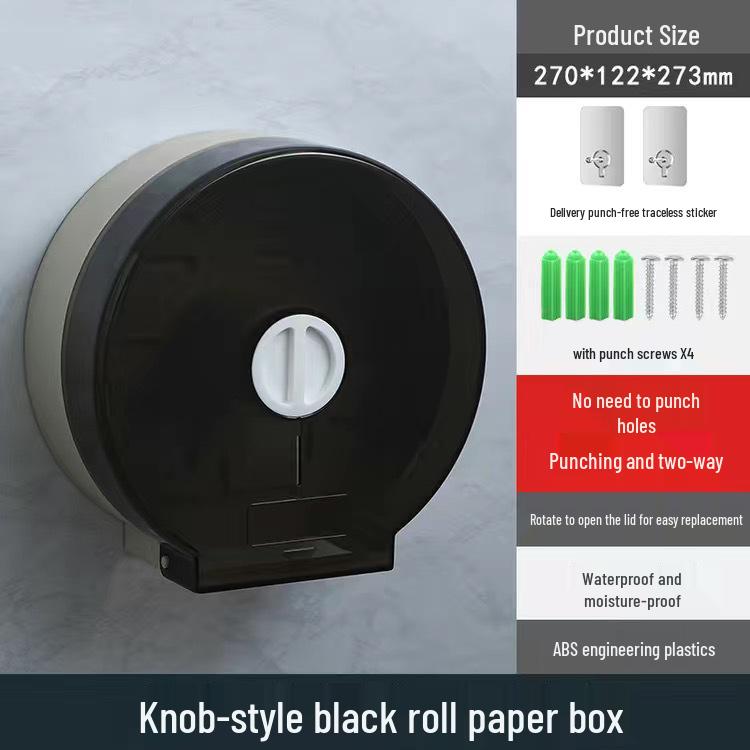 Waterproof Large Roll Toilet Paper Holder for Hotel or Guesthouse Bathrooms