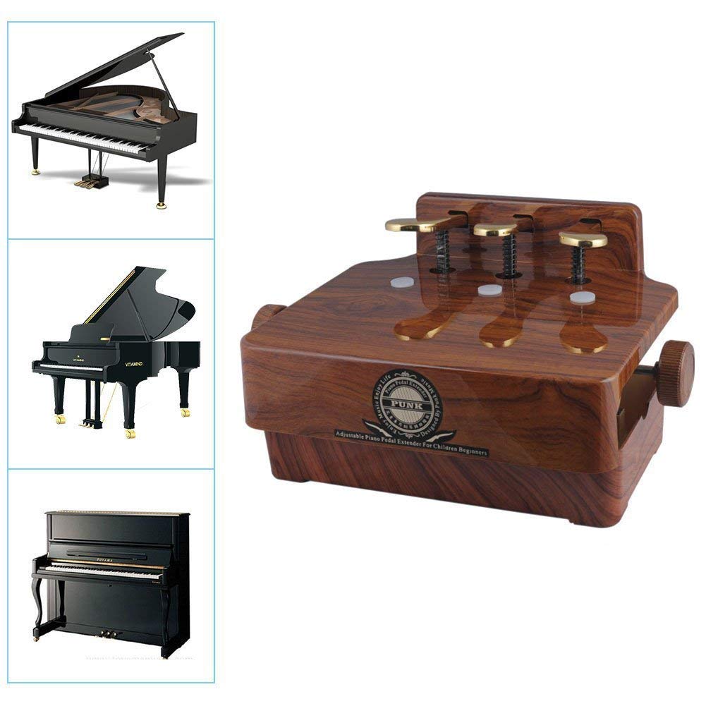 Piano pomocné výškově nastavitelné piano 3 pedály pedál, pedál, (mahagonová barva)
