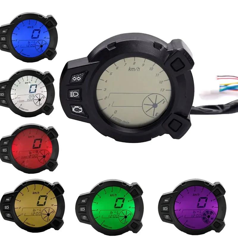 Motorcycle 10000 RMP 7 Color Oil Level LCD Digital Instrumentation Speedometer Tachometer Odometer For Yamaha RXM BWS 125 BWS125