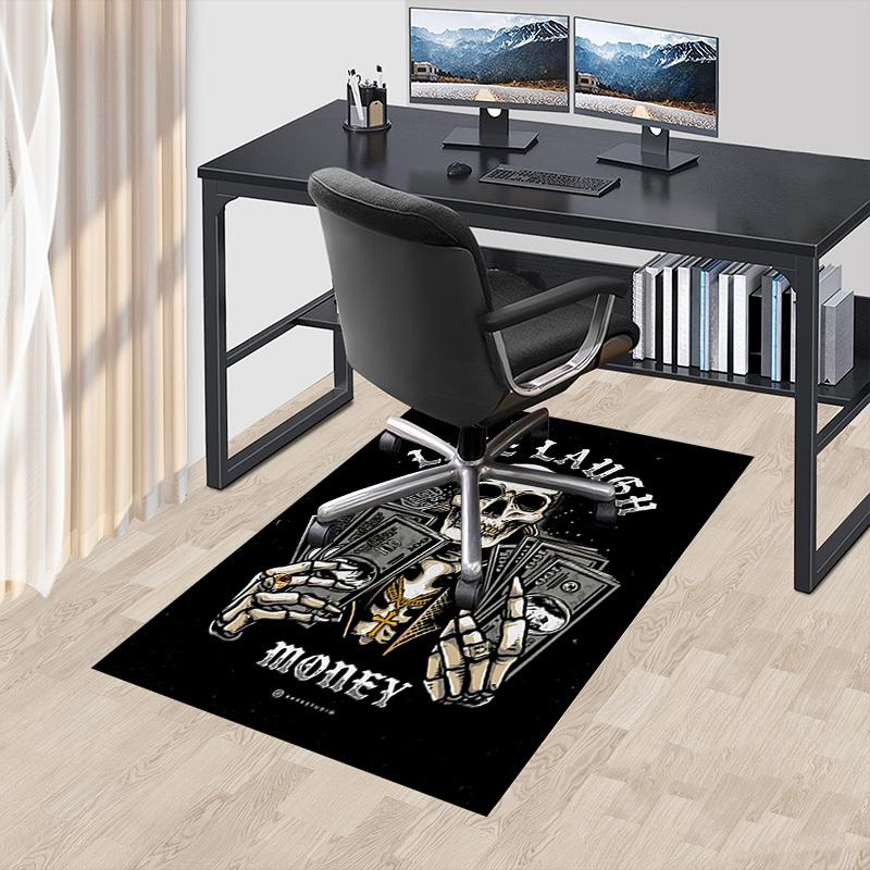 1pc Skull Money Carpet, Office Rug Outdoor Mat Home Decor Area Carpet Festival