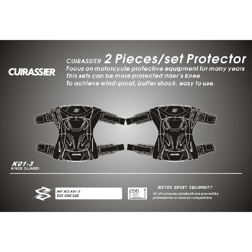 CUIRASSIER Protective Motorbike Kneepads Motorcycle Knee Pads MX Protector Adjustable Racing Guards Protection Night Reflective