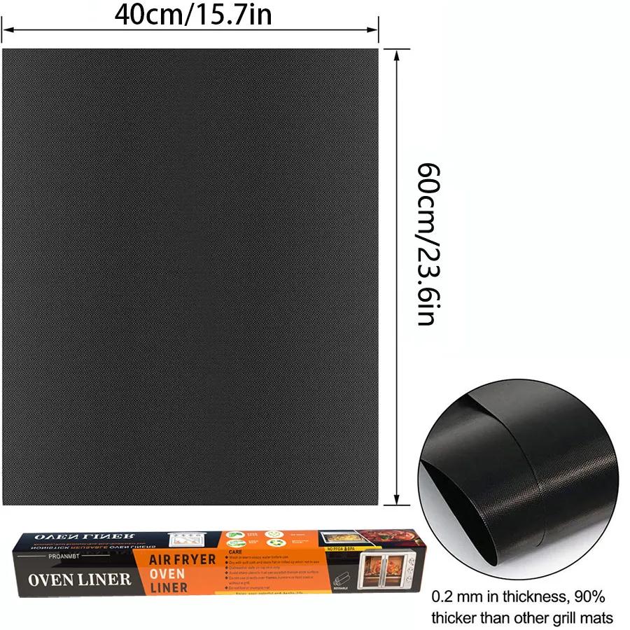 Oven Liners for Bottom of Electric Gas Oven Reusable Non-Stick Teflon Protector Mat Heat Resistant Grill Mats XX-013