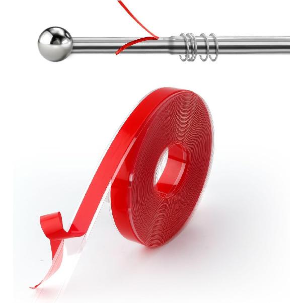 26ft Curtain Glide Tape Clear, Smooth and Silent Drapery Ring Glide Tape for Sliding Drapery