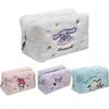 Cute Ins-style Cartoon Embroidered Makeup Bag With Large Capacity For Travel And Desktop Storage