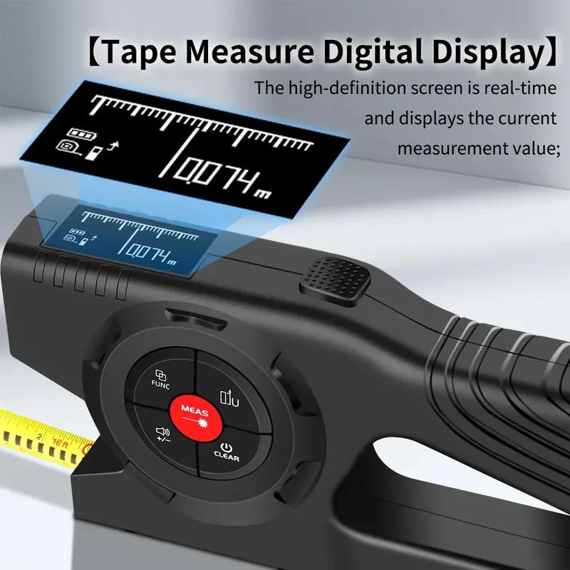 Snakol Digital Distance Meter 50M 70M 100M 120M Rangefinder Electronic Ruler Laser Tape Measure with Green Laser Line Marking