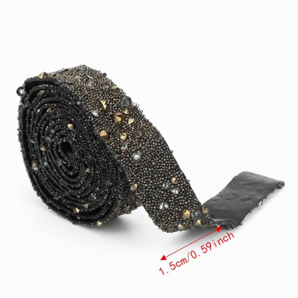 1PCS Delicate Shiny Sequin Beaded Trim 0.59inch Rhinestone Beaded Ribbon For DIY Crafts