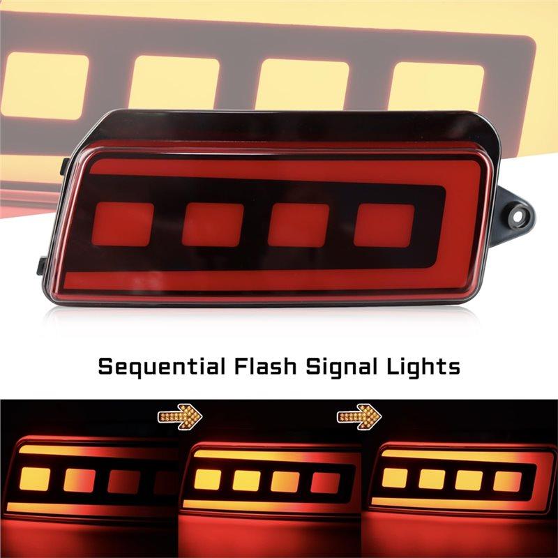 Sequential Turn Signal Brake Light For Jeep Grand Cherokee 2005-2010 Rear Bumper Reflector Light Accessories-L94A