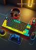Cyberpunk Transparente PBT Fünfseitige Thermosublimation Mechanische Tastatur Russische Tastenkappen