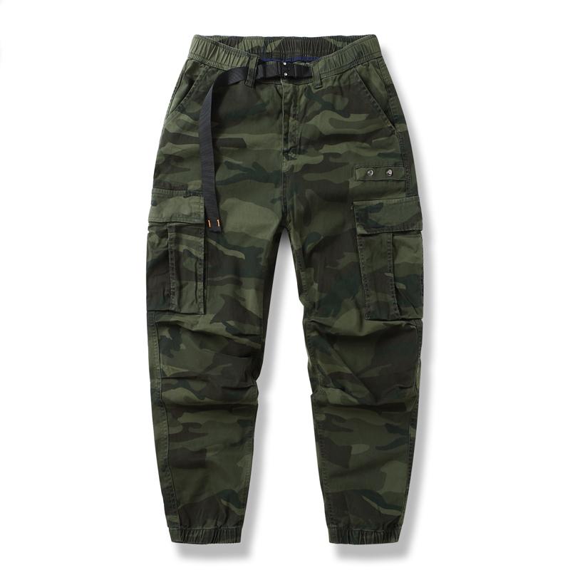 Camouflage Cargo Pants Men's Autumn Multi-pockets Tooling Overalls Outdoor Man Trousers Casual Cotton Leisure Joggers Pants