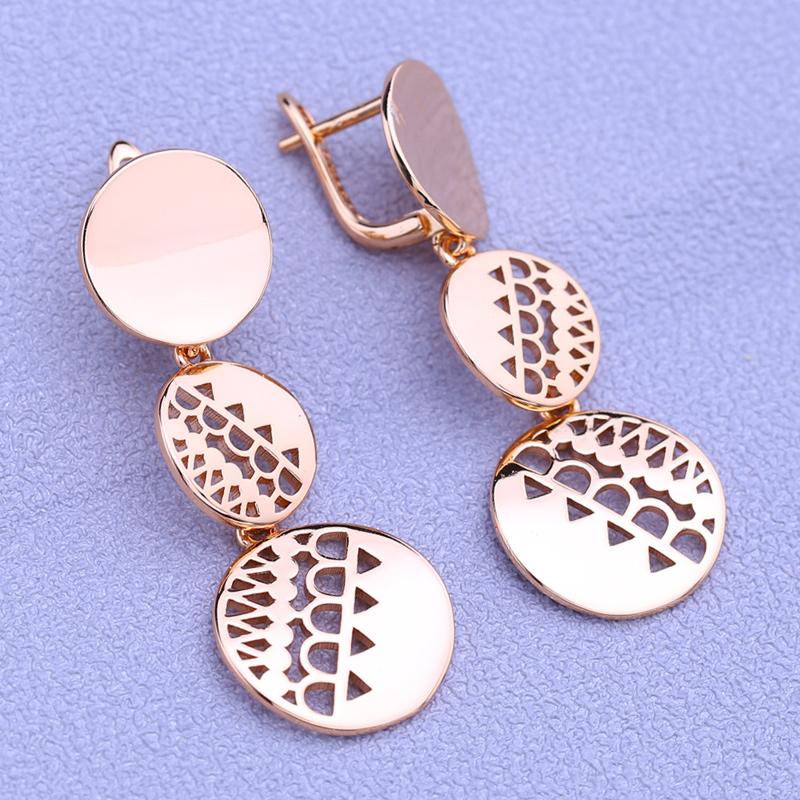 MINTHA Clip Earrings Trendy Rose Gold Color Wedding Daily Fashion Jewelry Geometry Drop Earrings For Women Bridal Geometry Earrings