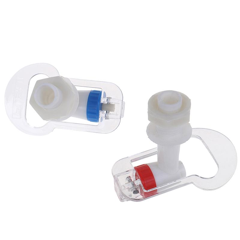 2Pcs Red Blue Water Dispenser Plastic Push Water Tap Replacement