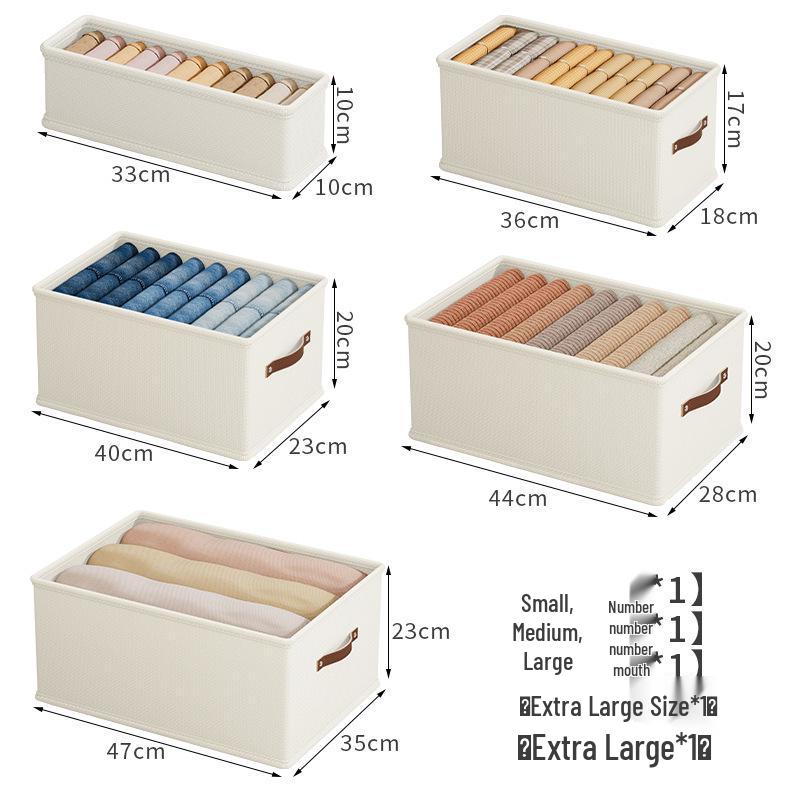 

Складной ящик для хранения из моющейся ткани Оксфорд с полиуретановой ручкой Small [30*10*10] слоновая кость