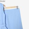 ZANZEA Women Sleeveless Vest Tops and Fishtail Skirts Casual Two Piece Suit Sets