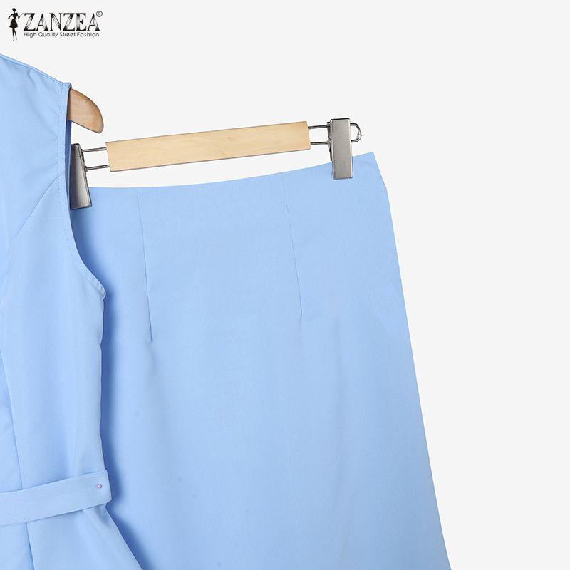 ZANZEA Women Sleeveless Vest Tops and Fishtail Skirts Casual Two Piece Suit Sets