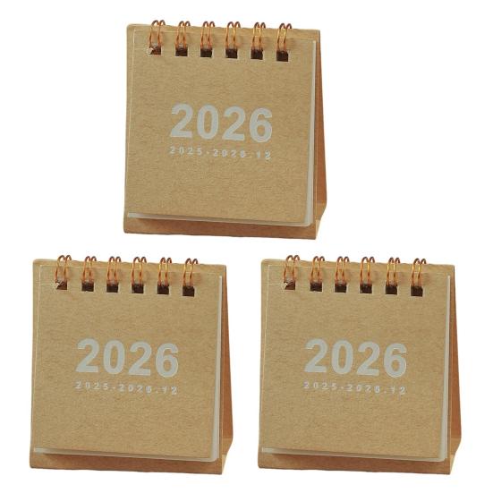 2026 Mini Stolní kalendář leden 2026-prosinec 2026 12měsíční plánovač Malý stojací překlápěcí kalendář s dvojitou drátovou vazbou pro domácí kancelář