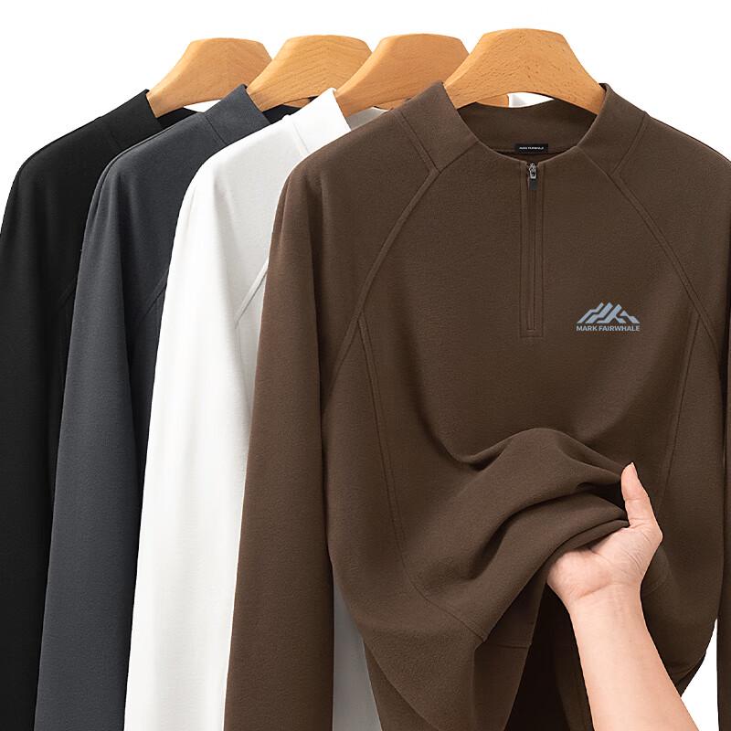 Mark Fairwhale Men's Winter Half-Zip Fleece T-Shirt