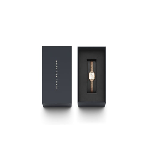 [Oficiální obchod/2 roky záruka] Daniel Wellington Daniel Wellington Quadro Mini 15,4 x 18,2 Melrose RG Champagne Dámské hodinky Dámské hodinky Roztomilé stylové