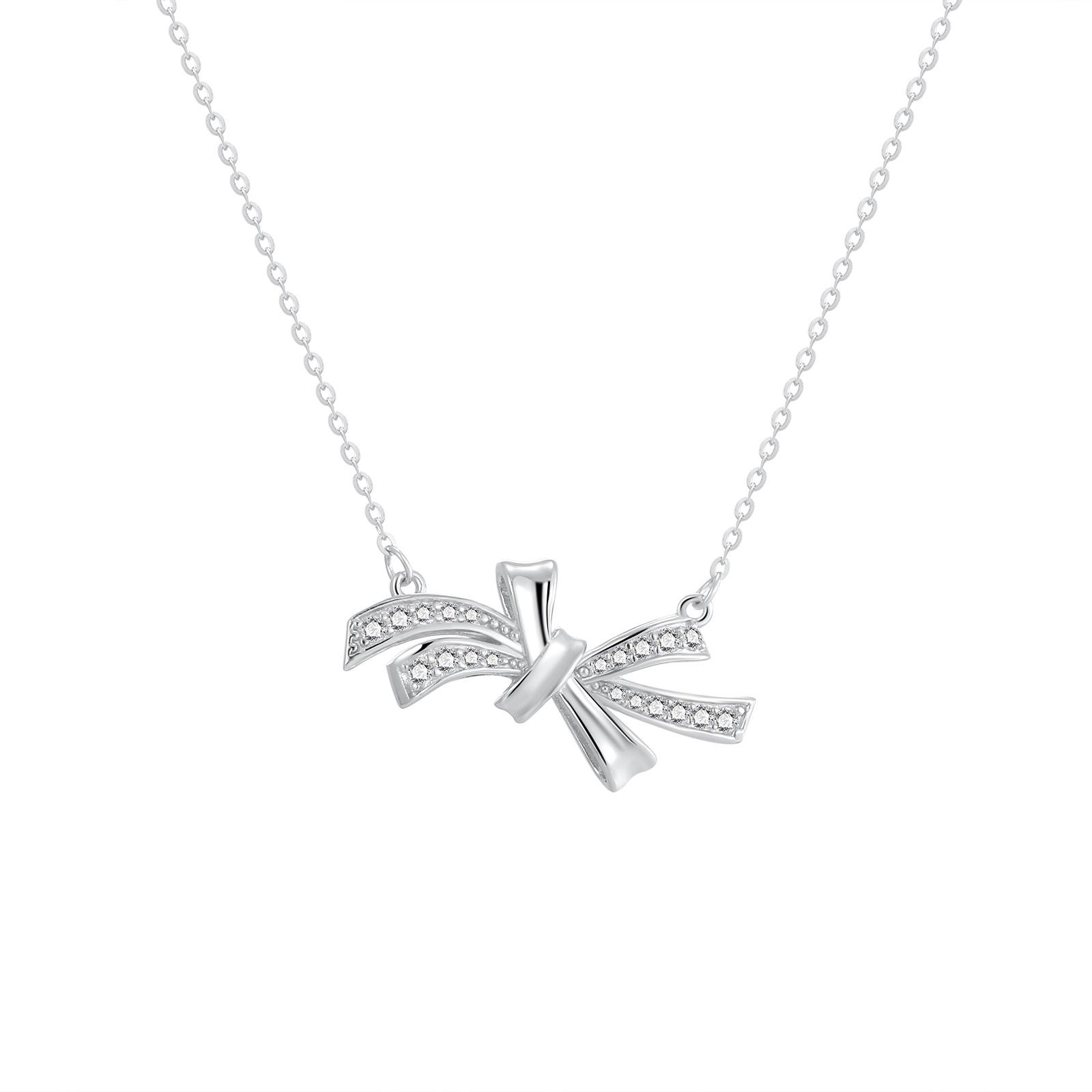 

Серебряное ожерелье-бантик S925, женское, легкое, роскошное, нишевое, высокого класса, цепочка на ключицу, темперамент, простое, серебряное, дизайнерское ювелирное изделие 925 Silver