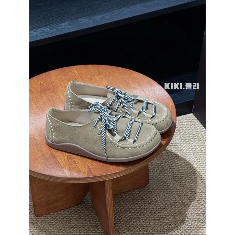 

Leather kangaroo shoes women s spring new retro women s shoes platform small leather shoes deep mouth single shoes heightening casual shoes 35