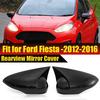 2X M Style Glossy Black Rearview Mirror Cover Caps For Ford Fiesta MK7 2009-2018