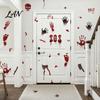 Creepy Text Halloween Decals Horror Stickers, with Spooky Handprints Footprints Printed, Wall Stickers Self-adhesive Decals, for Party And Decorations