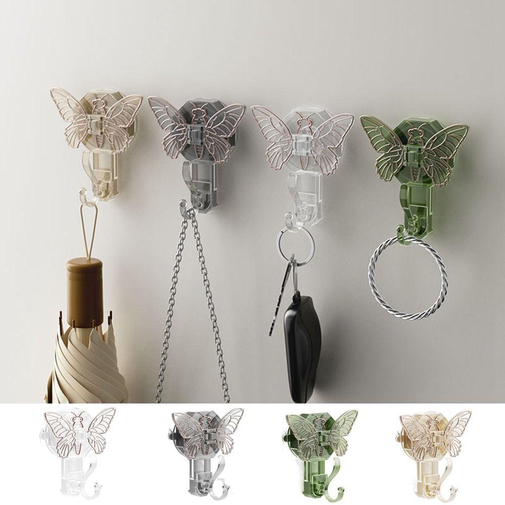 

Sticky Butterfly Sucker Hook Plastic Suction Cup Towel Hook Butterfly Vacuum Hangers Door Back