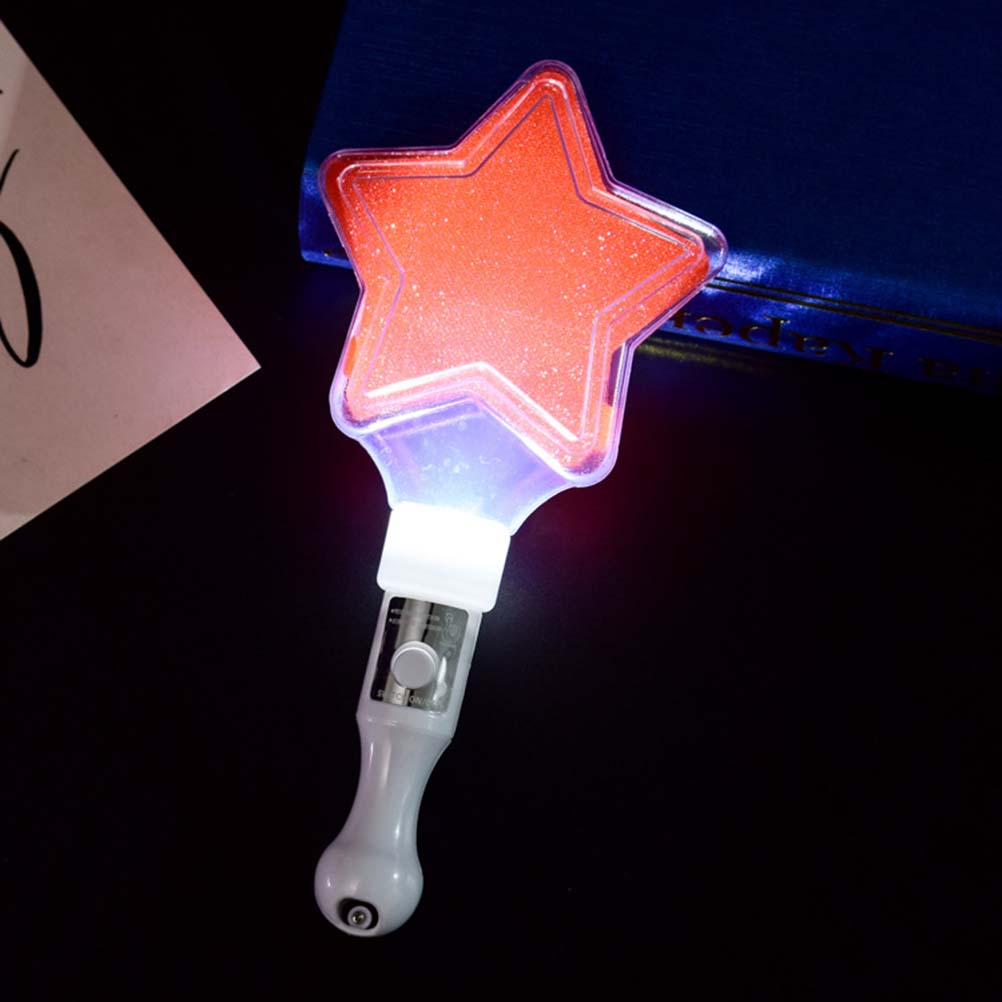 2pcs Beautiful Star Decor Glow Stick Toy Flourescent Stick Creative Glow Stick for Bar