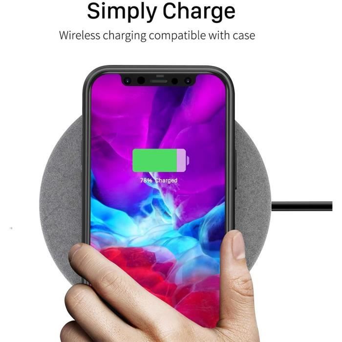 Coque de protection - E.F.Connection - pour iPhone 13 Pro Max - Silicone TPU - Fibre de carbone noir - Ultra slim