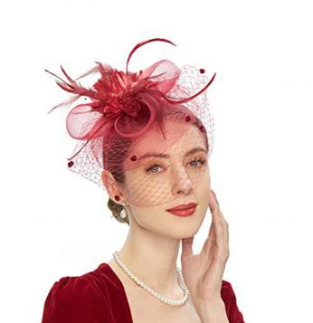 Feather Headdress Bridal Hair Accessory Simulated Flower Mesh Bridal Wedding Party Women Girls Jewelry Hair Accessories