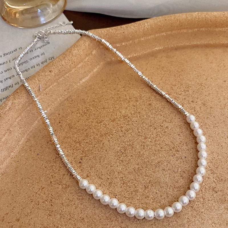 French Retro Temperament Baroque Pearl Necklace Women's Elegant Versatile Collarbone Chain Light Luxury Necklace