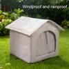 1Pc Aluminum Film Dog Oxford Cloth Warm Pet Air-conditioned House Convenient Cat Summer/Winnter Closed Pet Nest Large Space
