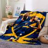 Boca Juniors Player Collage Print Fleece Blanket Soccer Fan Soft Warm Throw Blanket for Sofa Couch Bedroom Home Decor Gift