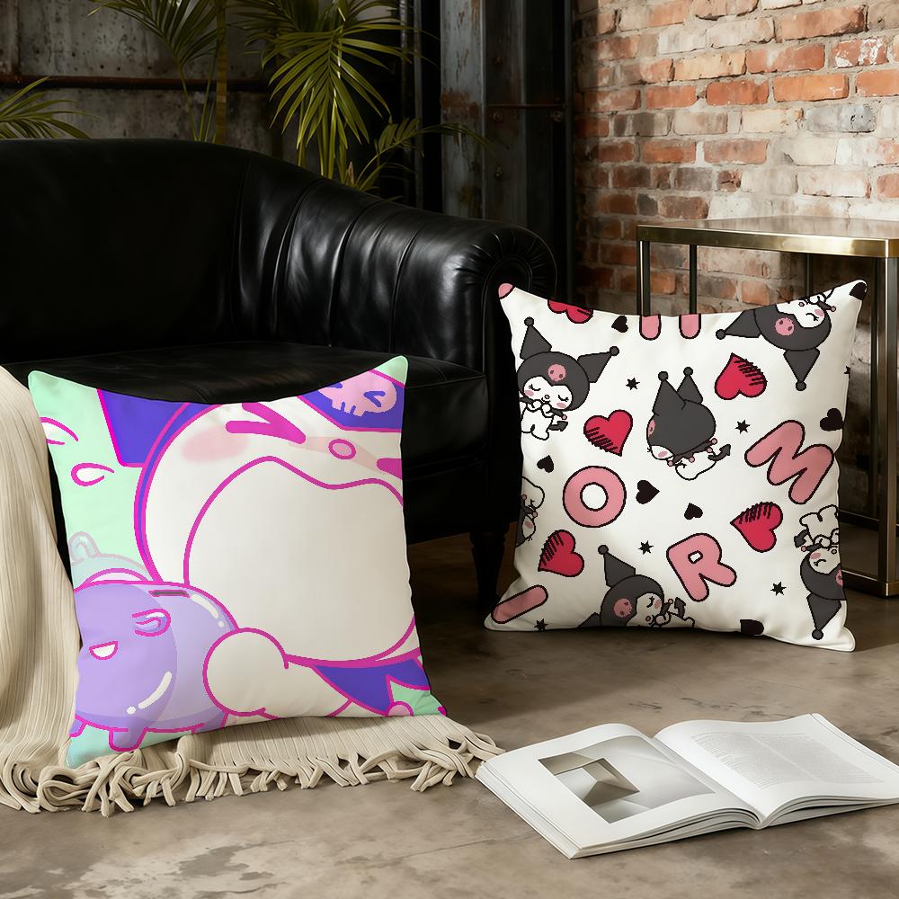K-Kuromis Cute Cushion Cover Birthday Anniversary Gifts Double Sided Printed Zipper Cushion Cover Soft Skin Bedding