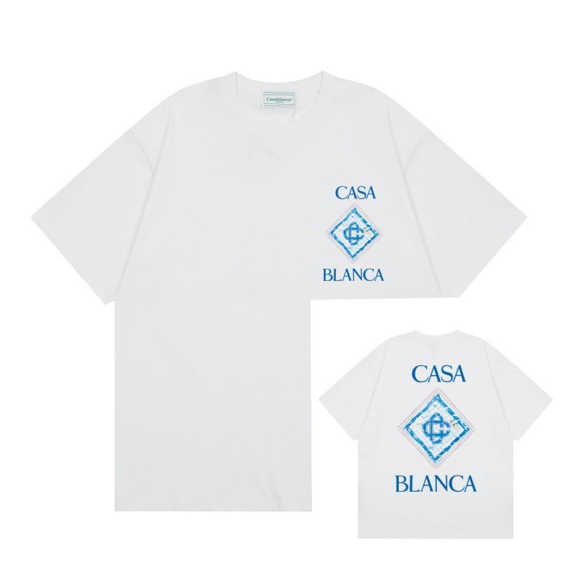 Men Women Streetwear Short Sleeve T-Shirt With Geometric Letter Print Loose Fit Cotton Tee Casual