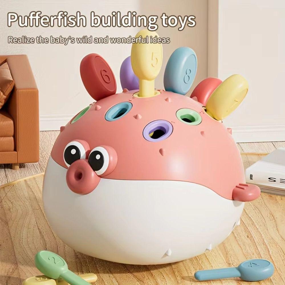 Plastic Focused Training Puzzle Toys Early Education Pufferfish Puzzle Toy Boy Girl Infants