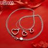 925 Sterling Silver Minimalist Romantic Hollow Love Necklace - Banquet Gift Jewelry