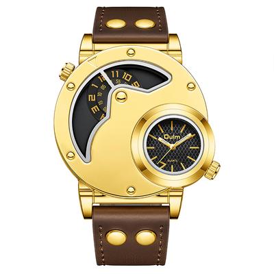 Large Dial Analog Watch with Leather Waterproof Quartz Black Perfect Gift for Day Men's Strap Watch, - Birthdays, Anniversaries, Father's Day,