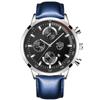 Men'S Watch Strap Date Luminous Quartz Watch Non-Mechanical Trinocular
