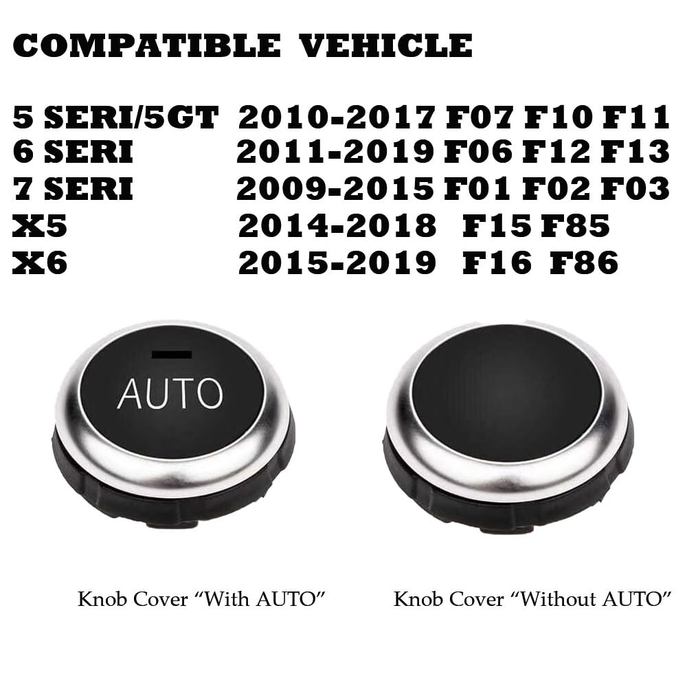 Rear Air Conditioning ac Temperature Adjustment Heat Control Switch AC Rotary Knob for BMW 5 6 7 Series F10 F06 F12 F07 F01 F02 6131 9393 931