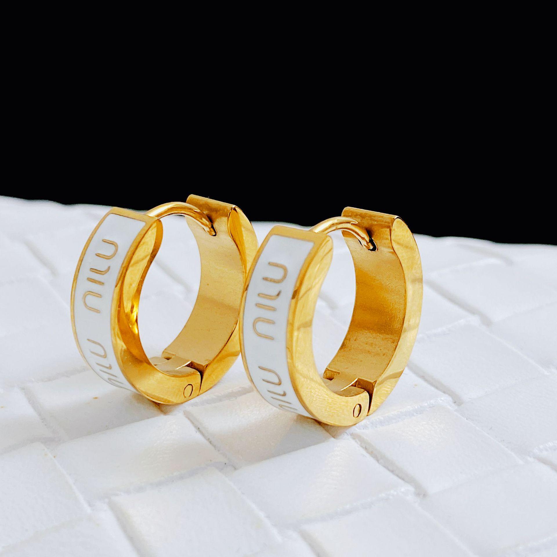 Французские Ретро Серьги-Каффы из Титановой Стали с Капельной Глазурью - Модные, Простые, Универсальные Серьги-Музы.