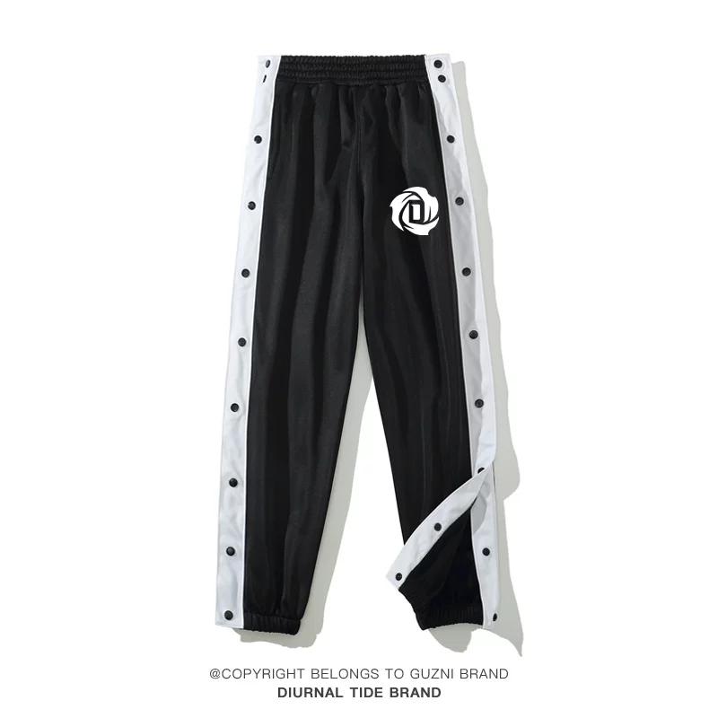 Owen Same Style Row Button Pants Appearance Warm-up Training Basketball Shorts Seconds off Full Open Buckle Breathable Quick-Drying Sports Casual