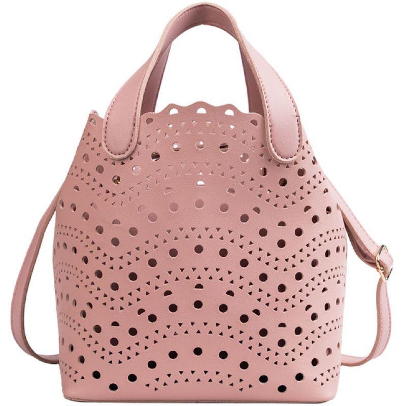 

Бежево-белые кожаные сумки-тоут, сумки на плечо большой вместимости, повседневная сумка-мешок, милая однотонная полые сумки с кисточками, женские сумки