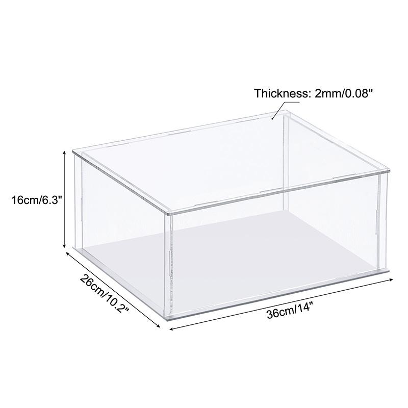 Clear Acrylic Display Box Case Countertop Organizer Stand Assemble Dustproof Showcase for Figures Toys Collectibles Crafts