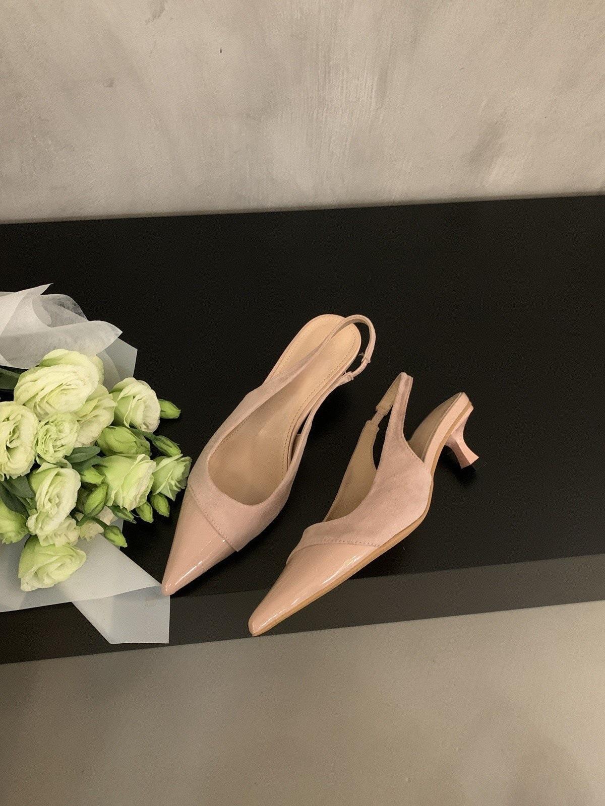 

Остроносые туфли на высоком каблуке с сумкой-головой, сандалии, туфельки феи, темпераментные красивые одинарные туфли 39 розовый