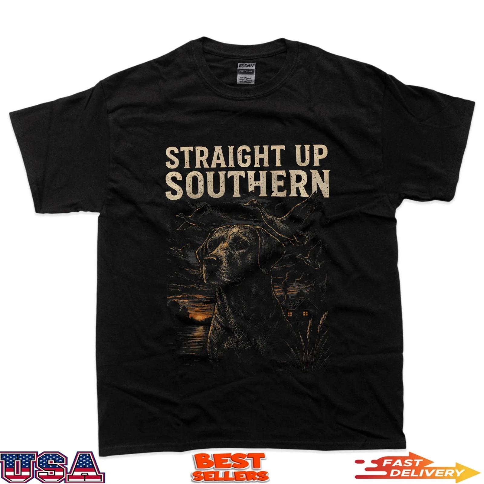 Straight Up Southern Labrador Dog Retro Country Southerners T-Shirt S